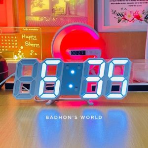 3D LED Digital Wall Clock – Modern Digital Clock 🕒✨